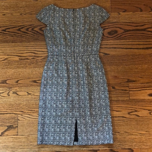 Sz 2 ANTONIO MELANI cap sleeve dress black tweed - Picture 5 of 5